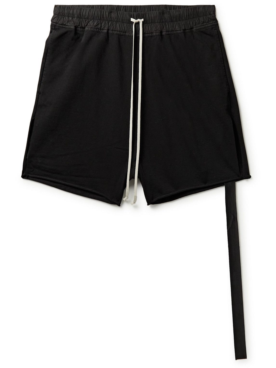 Rick Owens - Trucker Organic Cotton-Jersey Drawstring Shorts - Black ...