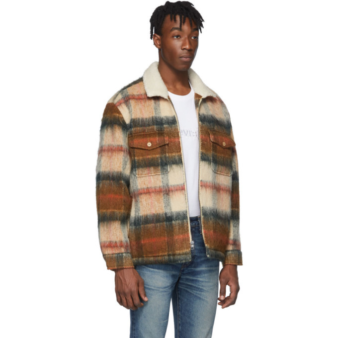 Levis Made and Crafted Brown Wool Sherpa Ranch Coat Levis Made and Crafted