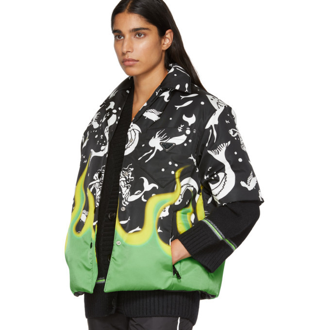 Prada Black Flame and Mermaid Shirt Prada