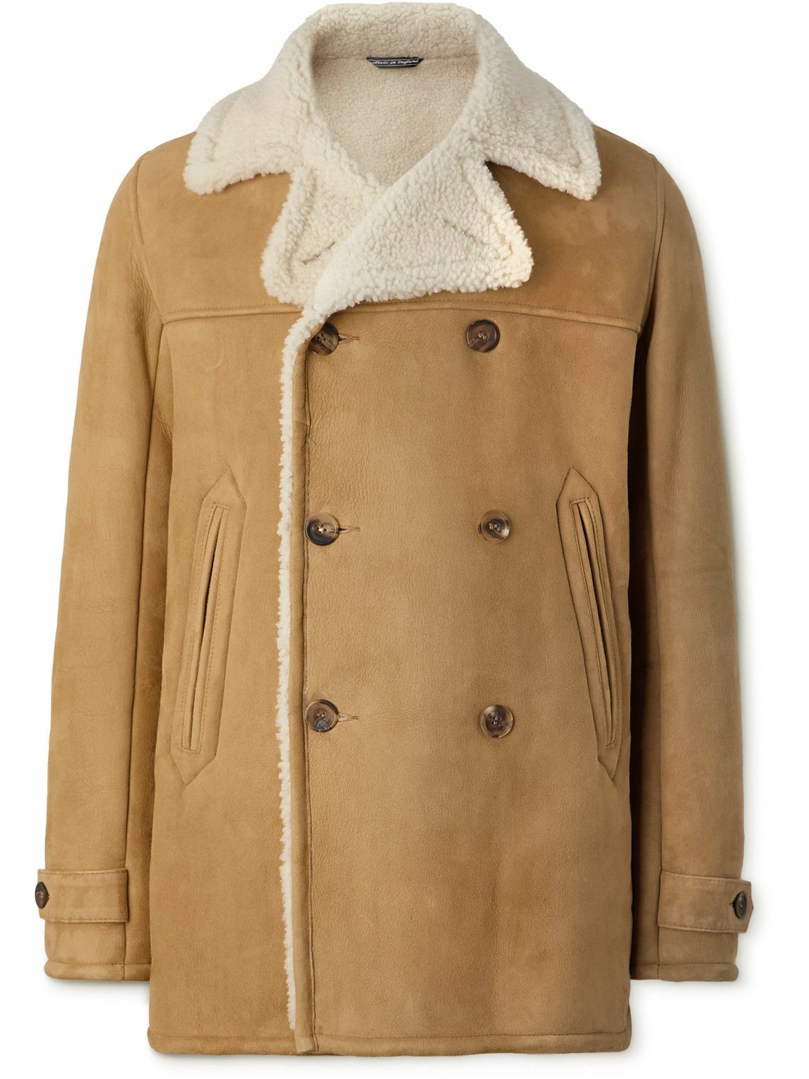 Richard James - Shearling Peacoat - Brown Richard James