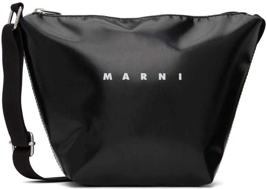 Marni Black & Blue PVC Messenger Bag Marni