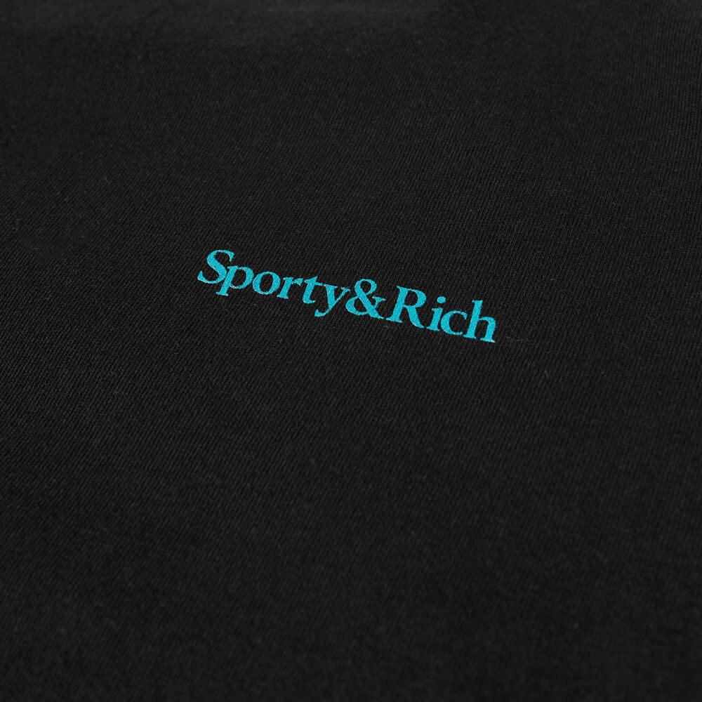 Sporty & Rich Health is Wealth T-Shirt in Black/Teal Sporty & Rich