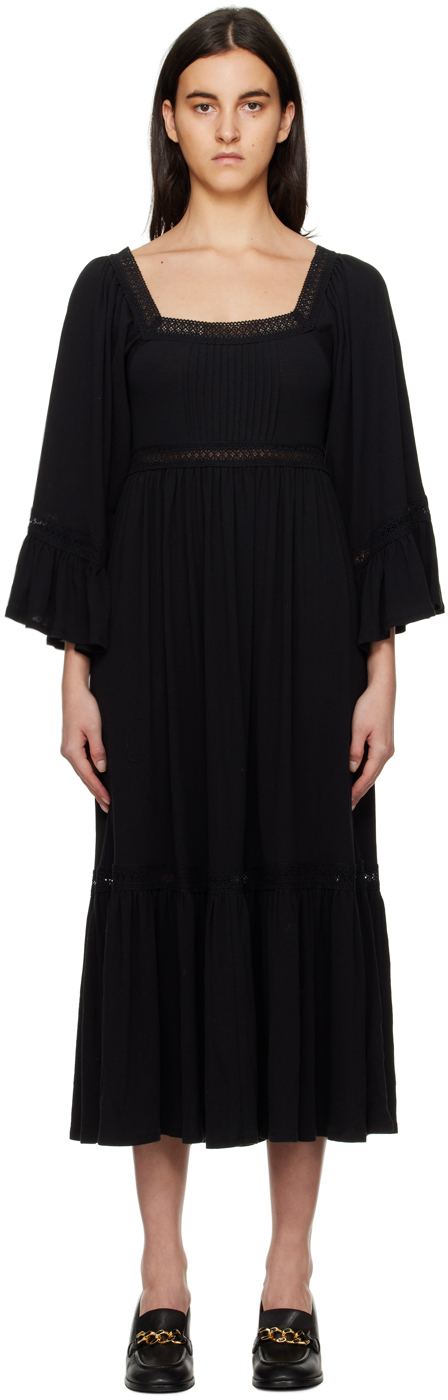 See by Chloé Black Tiered Maxi Dress See by Chloe