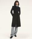 Brooks Brothers Women's Brushed Wool Twill Wrap Coat | Black