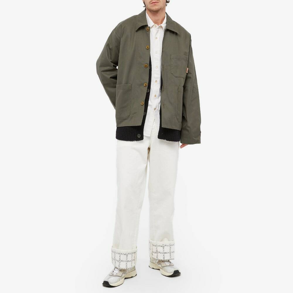 Acne Studios Men's Okey Twill Pink Label Work Jacket in Olive Green ...