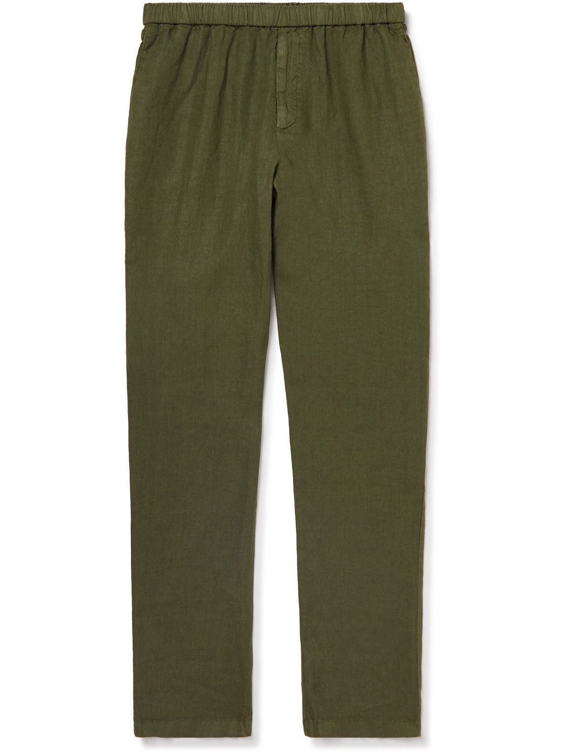 Boglioli Tapered Linen Trousers Green Boglioli