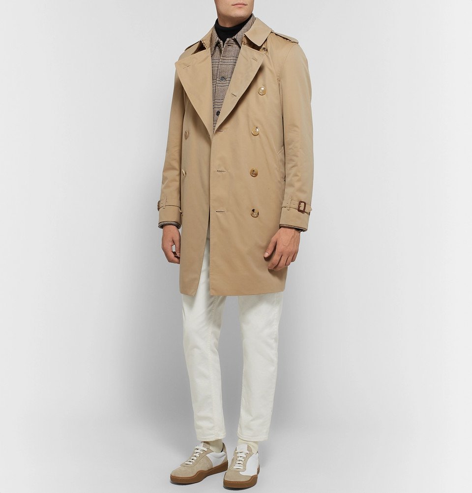 Burberry - Kensington Cotton-Gabardine Trench Coat - Men - Beige Burberry