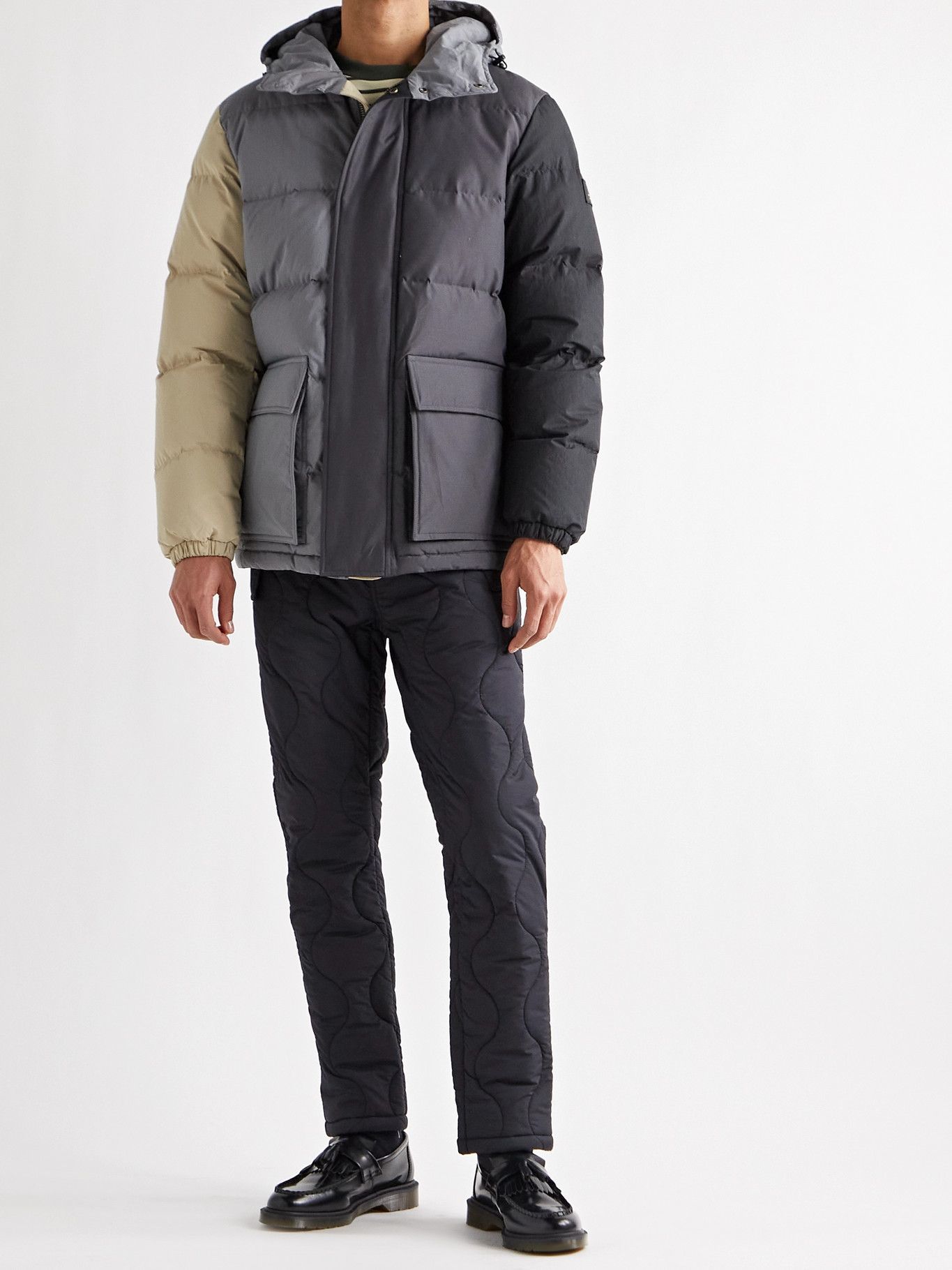 AIMÉ LEON DORE - Woolrich Quilted Colour-Block Ripstop, Shell and