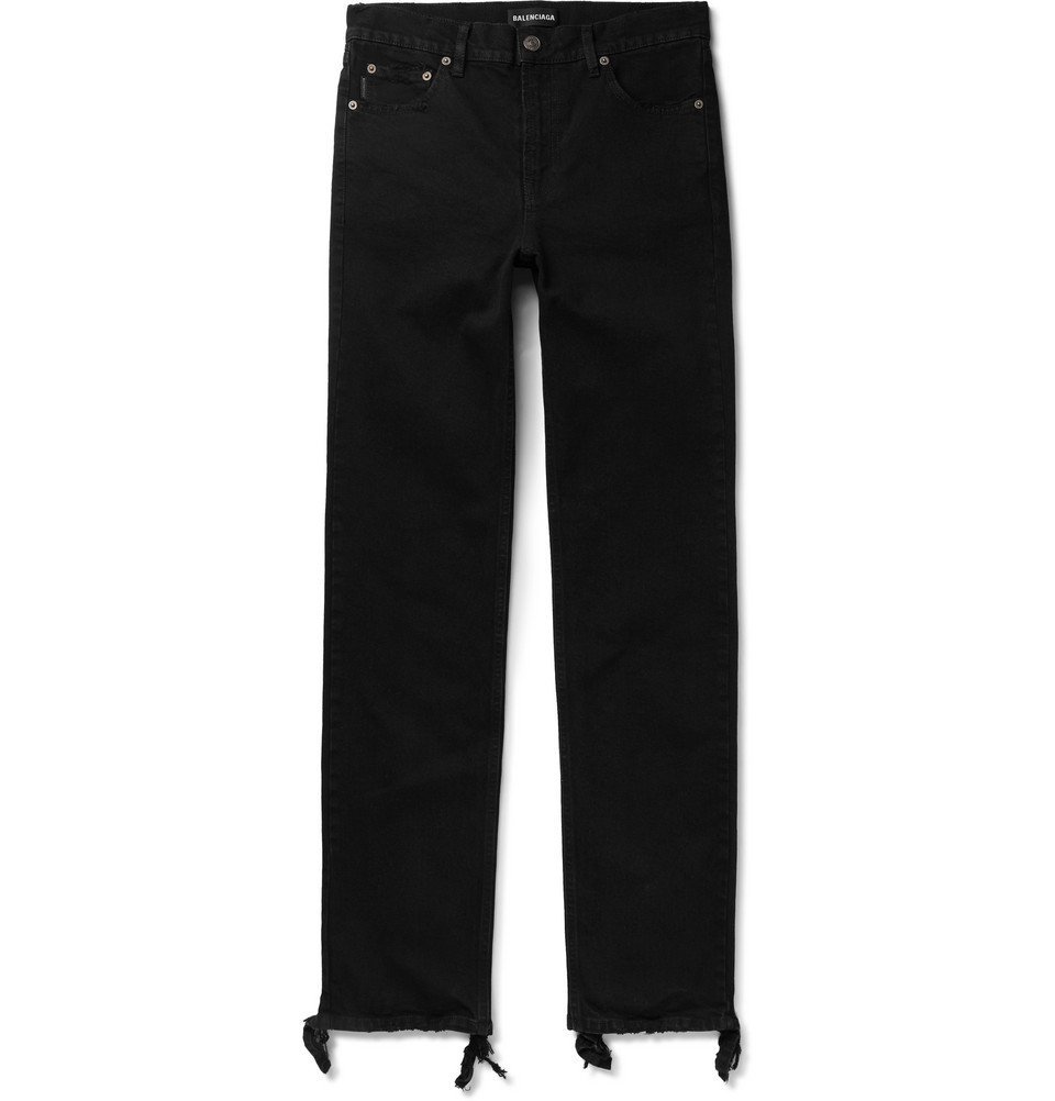 Balenciaga - Skinny-Fit Distressed Stretch-Denim Jeans - Black Balenciaga