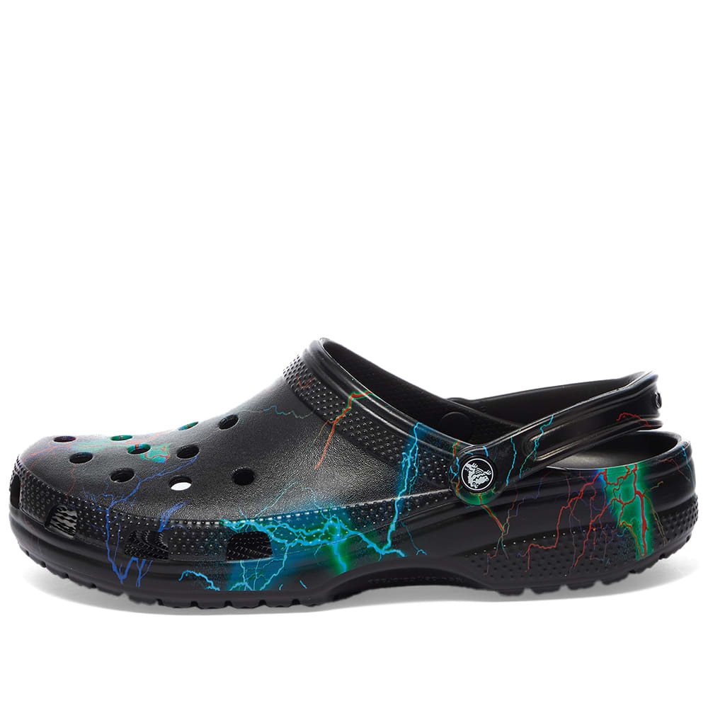 Crocs Classic Out of this World Clog in Black/Lightning Bolts Crocs