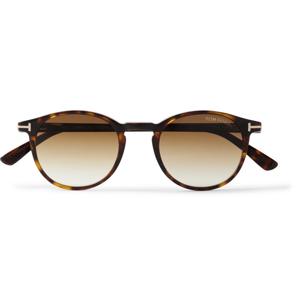 TOM FORD - Round-Frame Tortoiseshell Acetate Sunglasses - Men - Brown ...