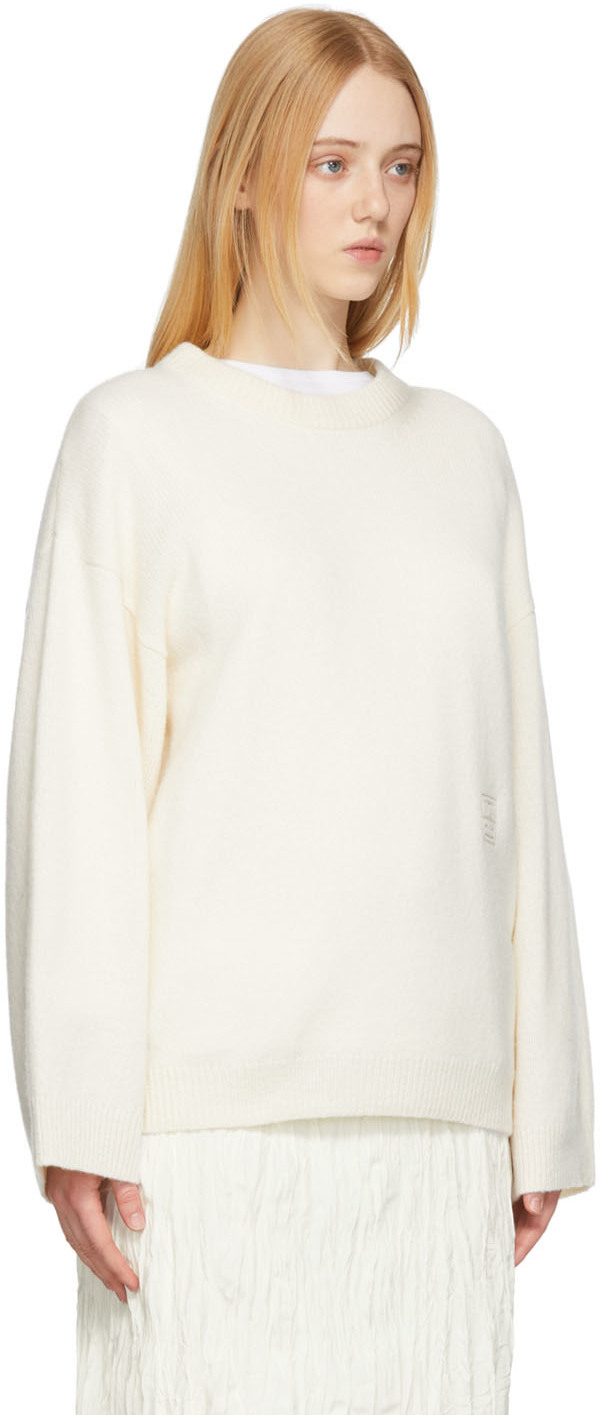 Totême Off-White Knit Monogram Sweater Toteme