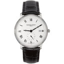 Frederique Constant Silver and Black Slimline Gents Small Seconds Watch