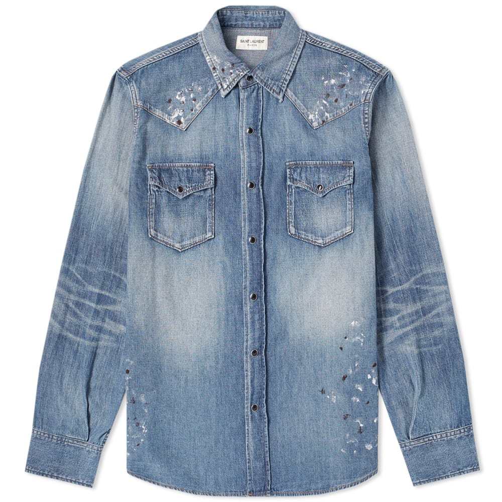 blue saint denim shirt