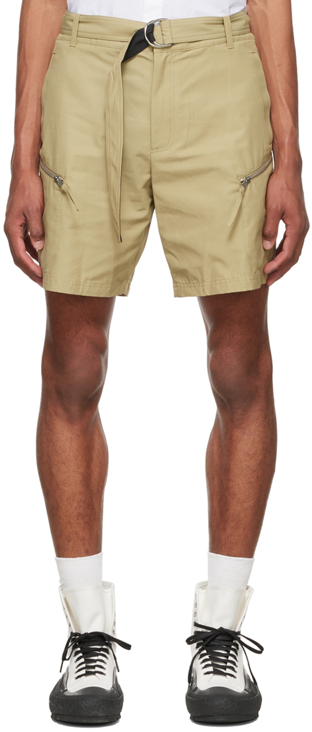 Helmut Lang Beige Nylon Shorts Helmut Lang