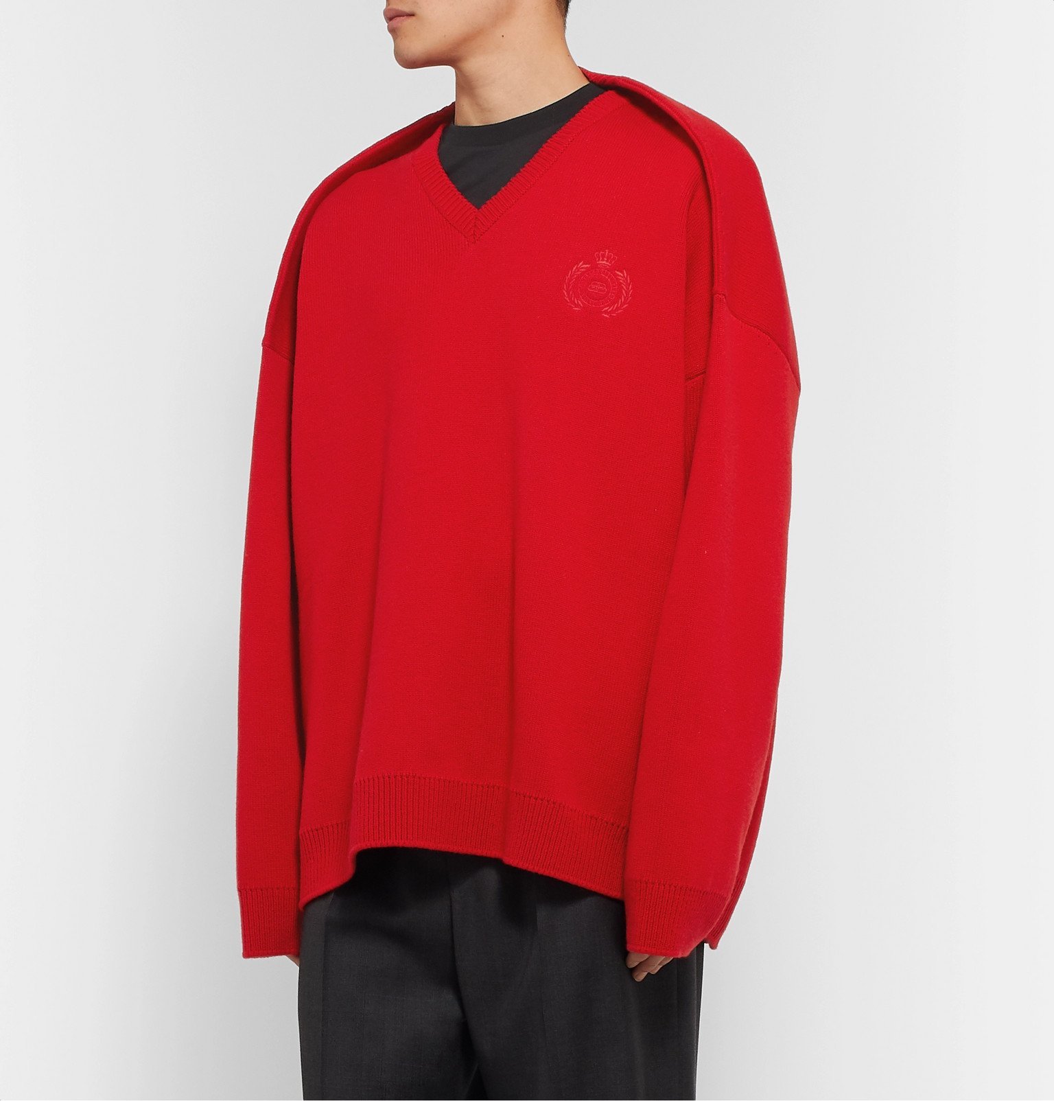 balenciaga sweater womens red