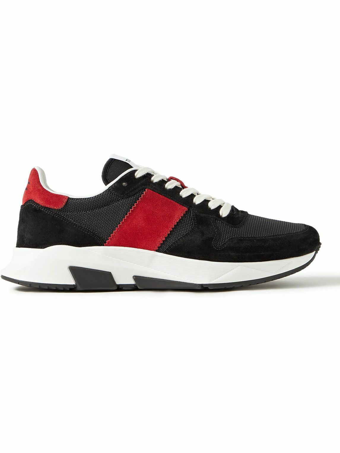 TOM FORD - Jagga Suede and Mesh Sneakers - Black TOM FORD