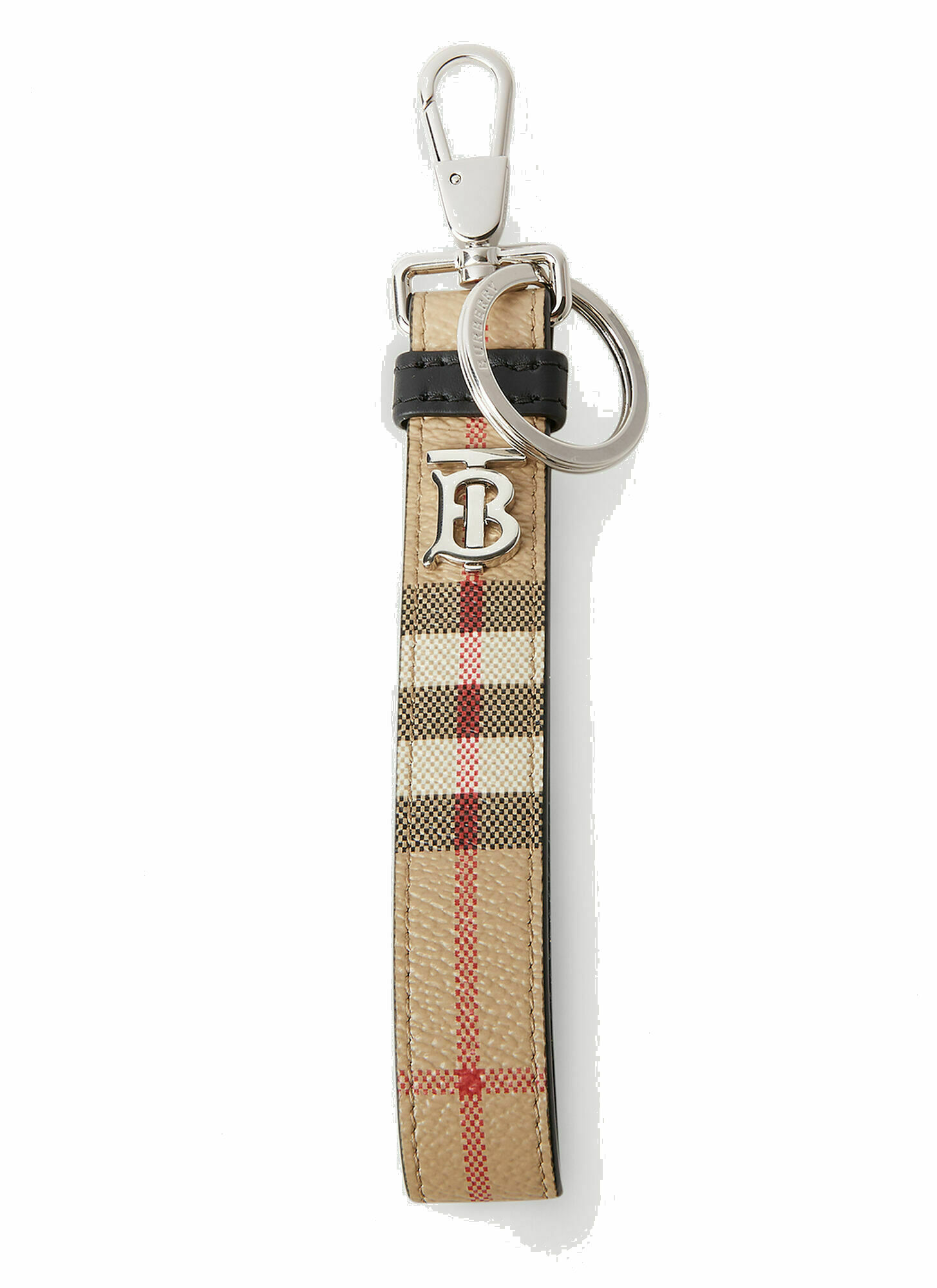 Burberry - TB Check Keyring in Beige Burberry