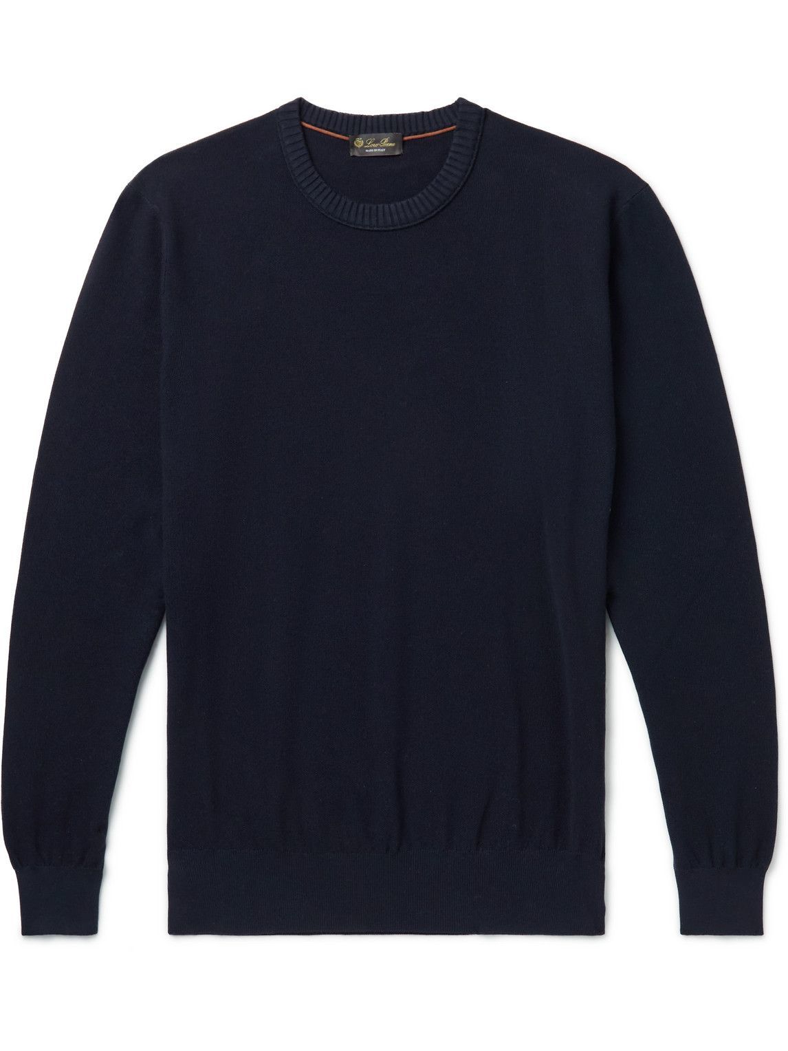 Loro Piana - Slim-Fit Cotton and Silk-Blend Sweater - Blue Loro Piana