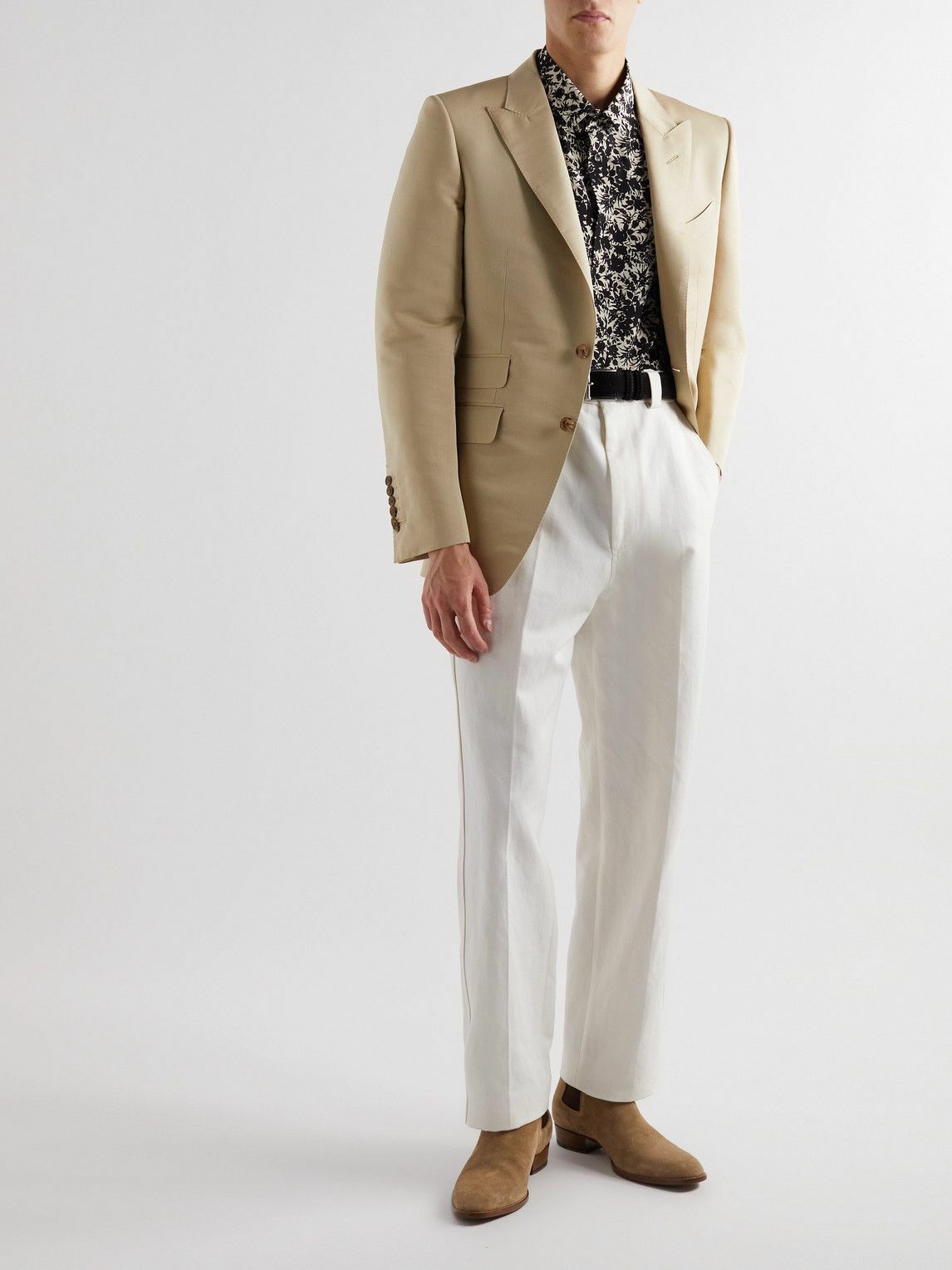 TOM FORD - O'Connor Slim-Fit Cotton and Silk-Blend Suit Jacket - Neutrals TOM  FORD