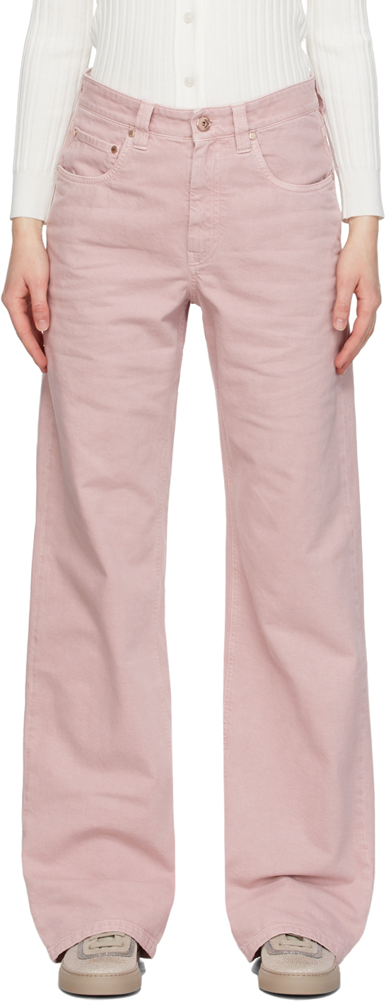 Brunello Cucinelli Pink StraightLeg Jeans Brunello Cucinelli