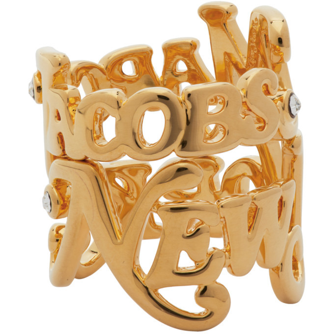 Marc Jacobs Gold New York Magazine Edition Logo Stack Rings Marc 