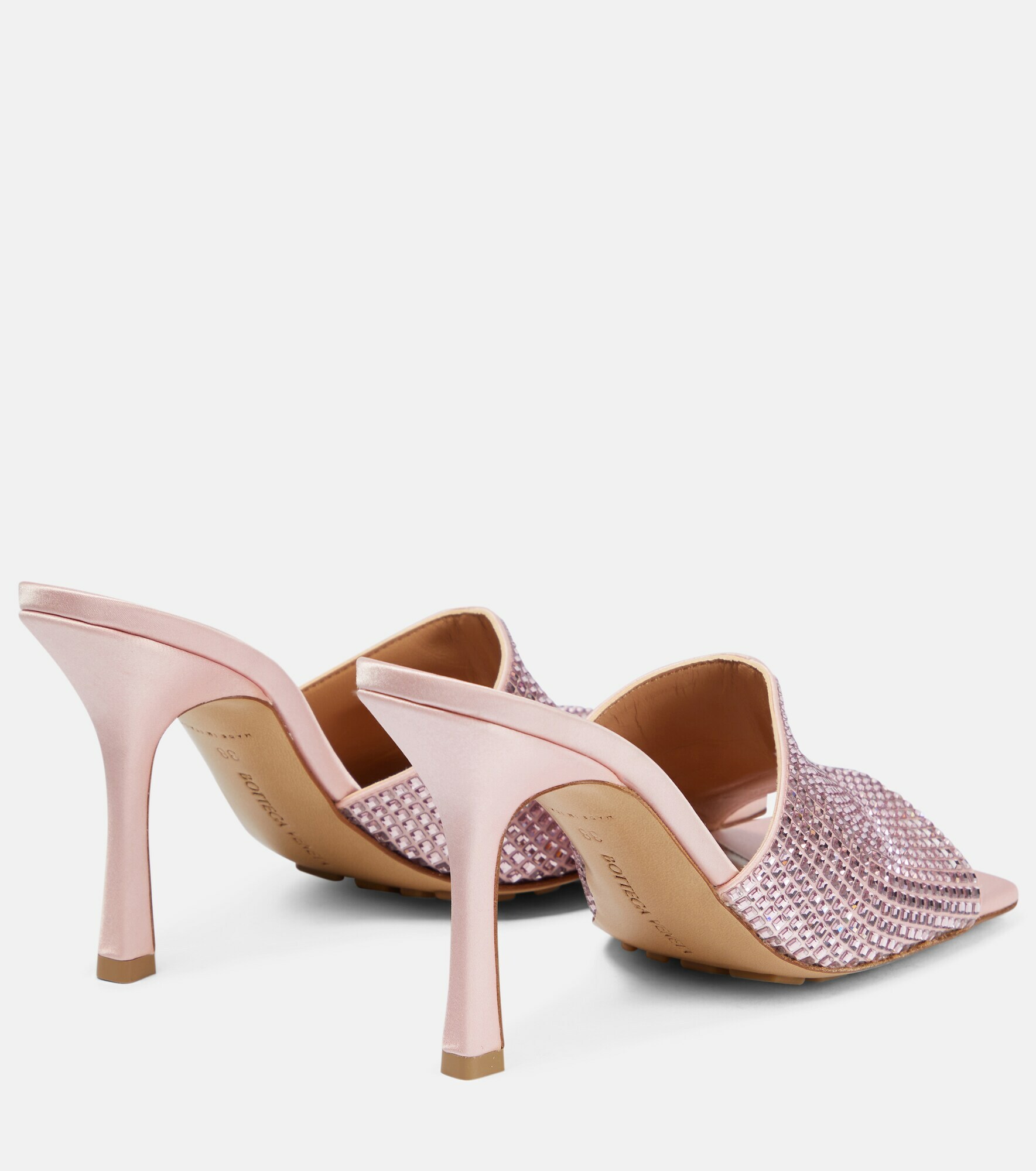 Bottega Veneta - Stretch embellished satin mules Bottega Veneta