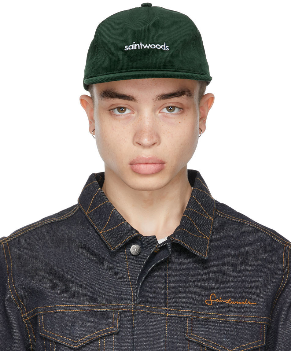 green corduroy cap