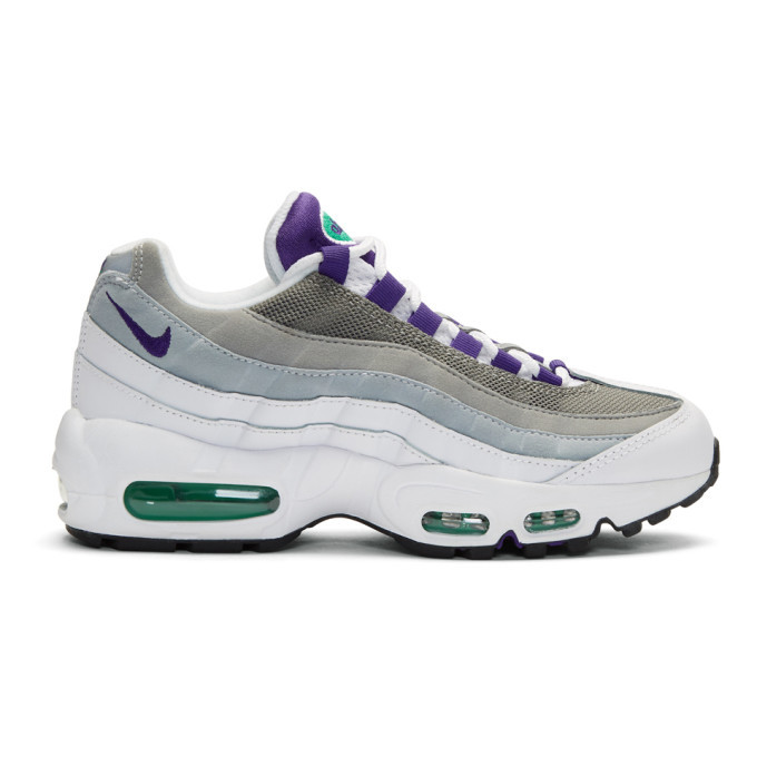 purple and white air max 95