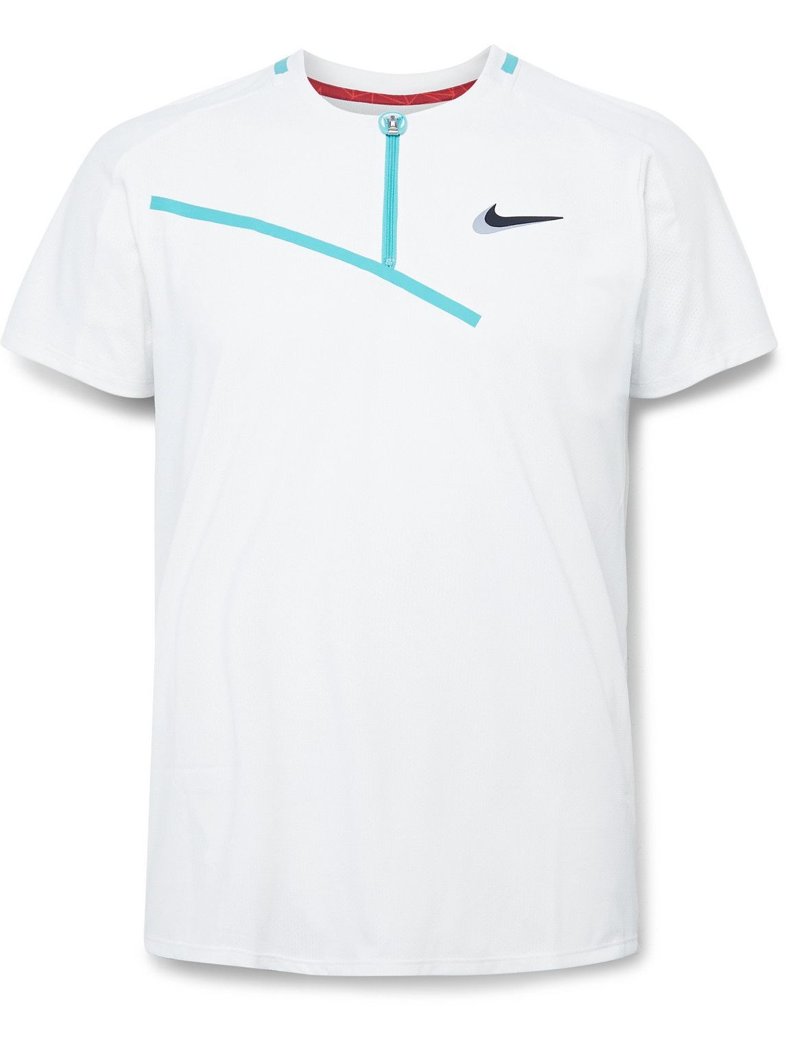 terrorisme slepen Surrey Nike Tennis - NikeCourt Slam Slim-Fit Recycled Dri-FIT Mesh Half-Zip Tennis  Shirt - White Nike Tennis