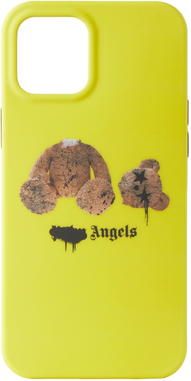 Palm Angels Yellow Spray Paint Bear iPhone 12 Pro Max Case Palm Angels