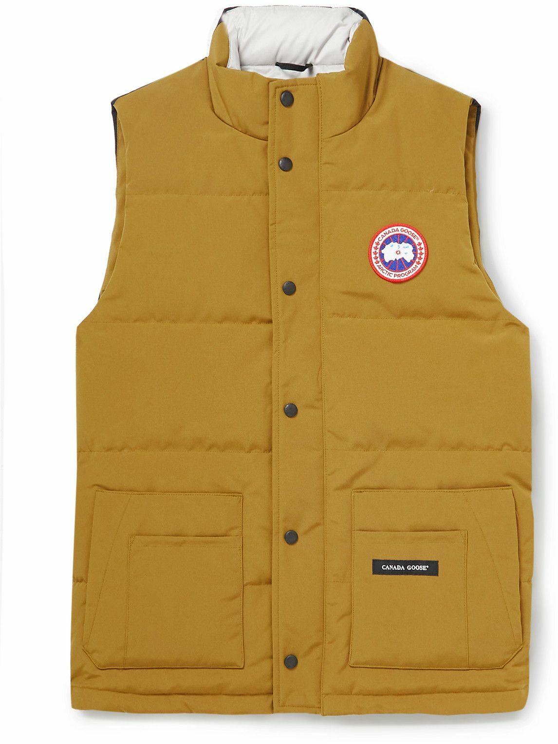 Photo: Canada Goose - Freestyle Regeneration Two-Tone Quilted Shell Down Gilet - Yellow