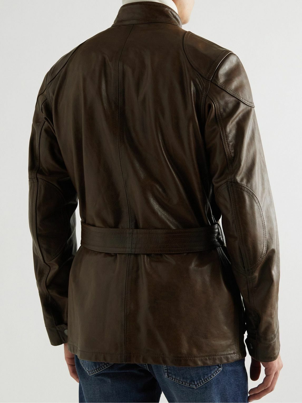 Belstaff Trialmaster Panther Leather Jacket Brown Belstaff