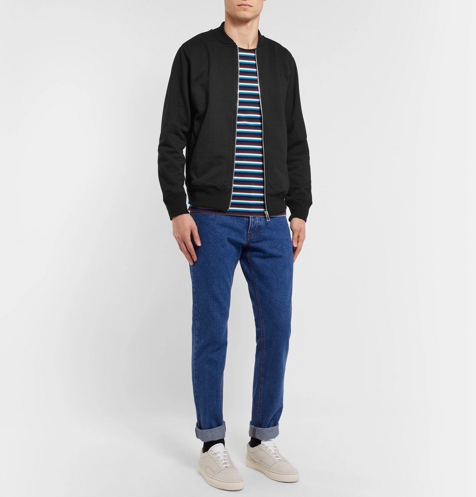 PS by Paul Smith - Organic Loopback Cotton-Jersey Bomber Jacket - Men ...