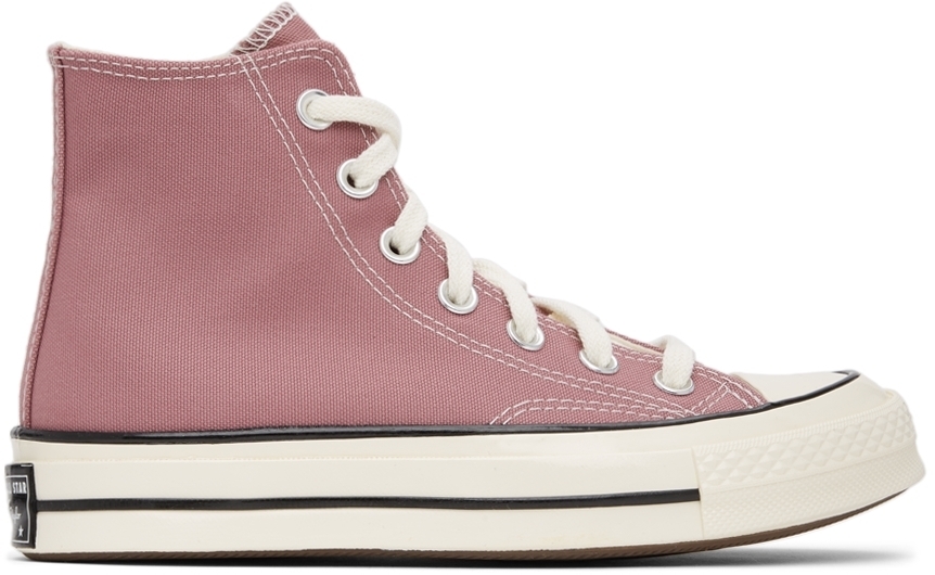 Photo: Converse Pink Recycled Canvas Chuck 70 Hi Sneakers