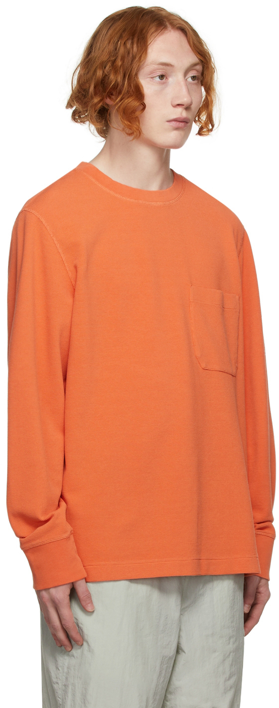 Helmut Lang Orange Waffle Knit Long 