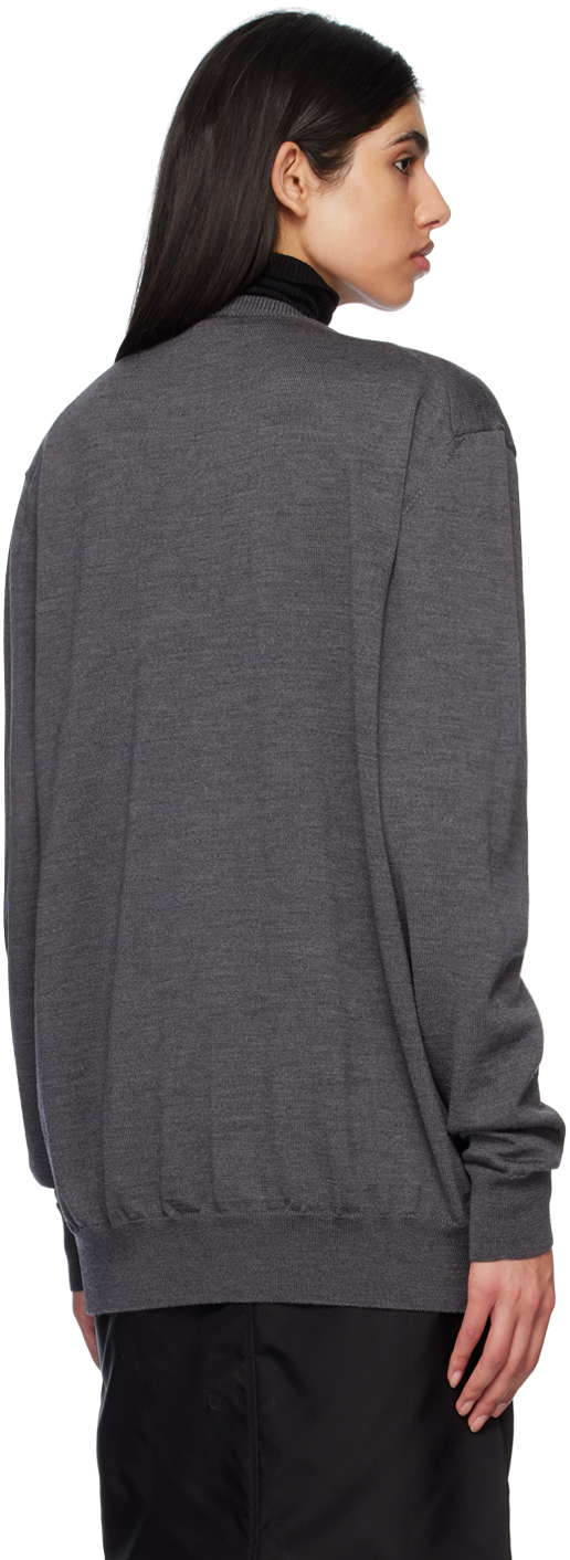 WARDROBE.NYC Gray Button Cardigan WARDROBE.NYC