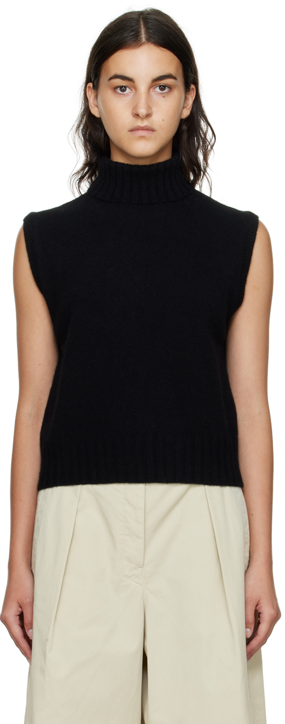 Margaret Howell Black Sleeveless Turtleneck Margaret Howell