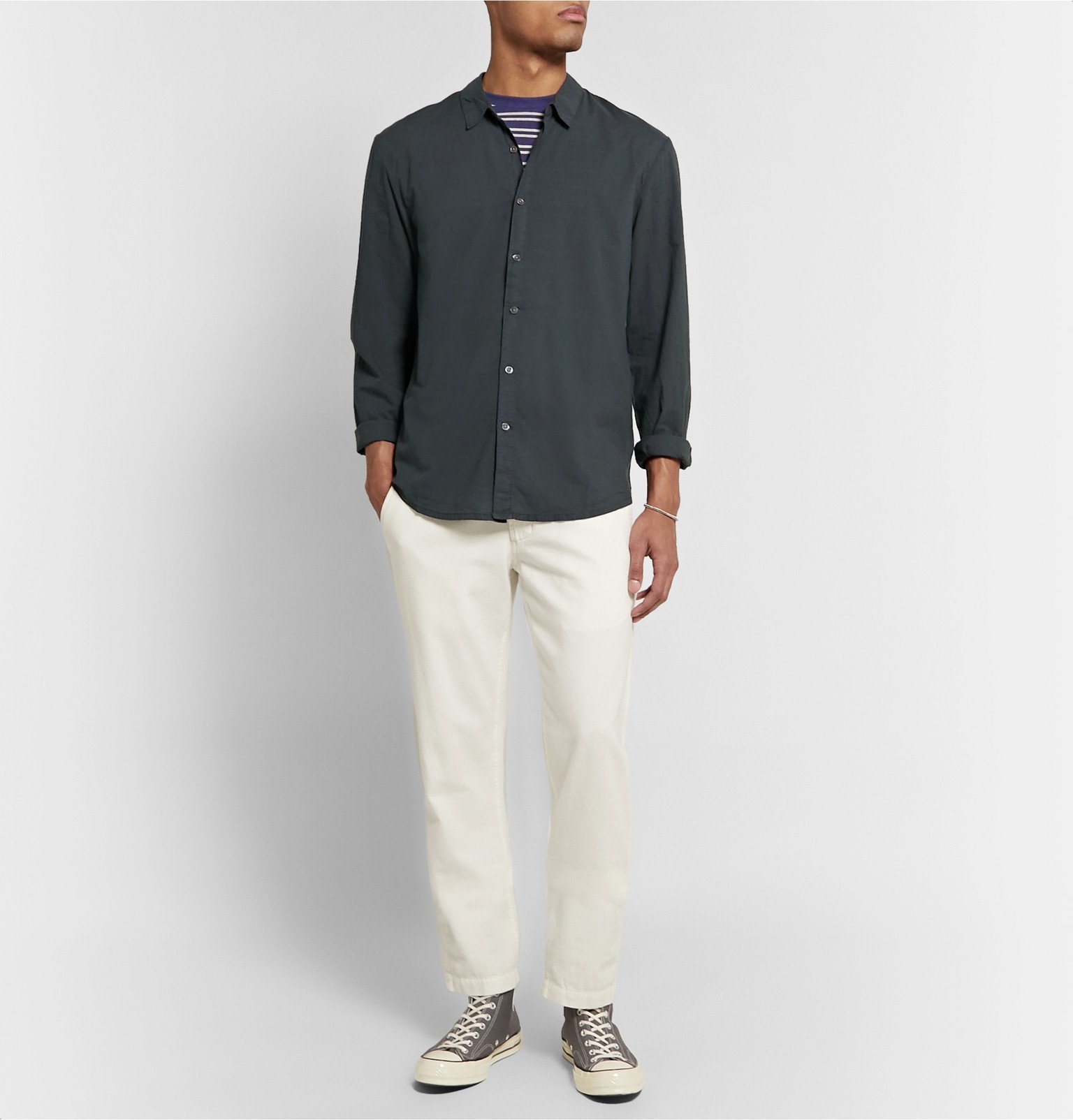 James Perse - Standard Cotton Shirt - Gray James Perse