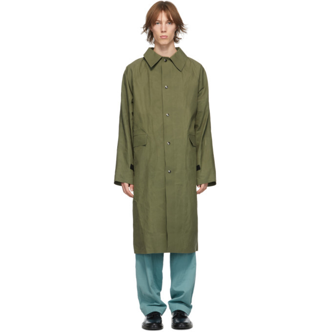 Kassl Editions Khaki Waxed Original Long Coat Kassl Editions