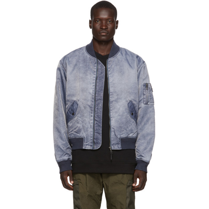 John Elliott Blue Nicasio Bogota Bomber Jacket John Elliott