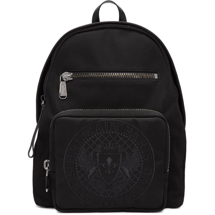 Balmain Black Club Backpack Balmain