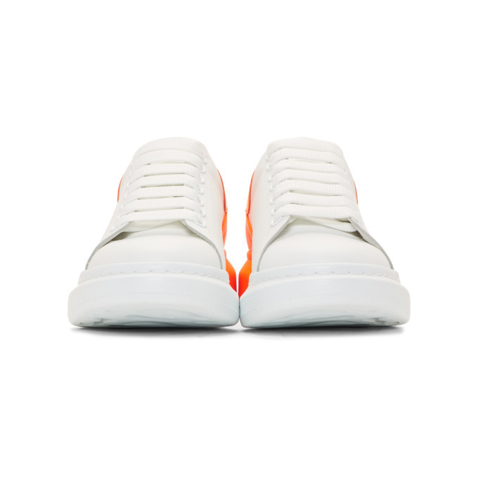 alexander mcqueen shoes white and orange