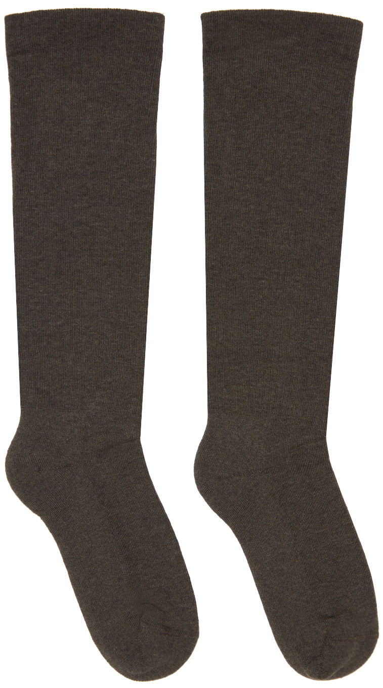 Photo: Rick Owens Khaki Mid-Calf Socks