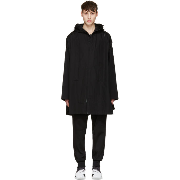 Y-3 Black Layered Poncho Y-3