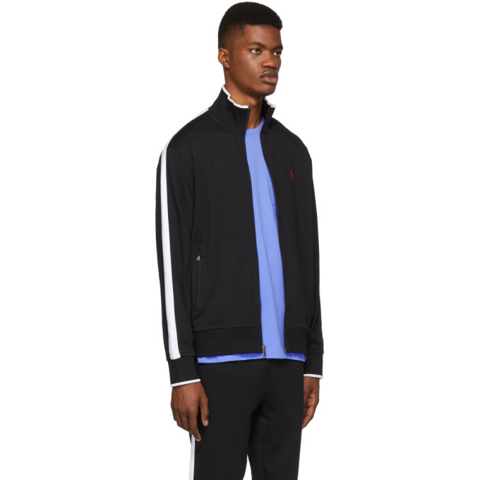 polo ralph lauren black interlock track jacket