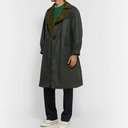 Barbour - Despatch Riders Belted Corduroy-Trimmed Waxed-Cotton Jacket - Green