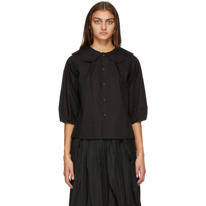 Tricot Comme des Garcons Black Scalloped Collar Shirt Tricot Comme des ...