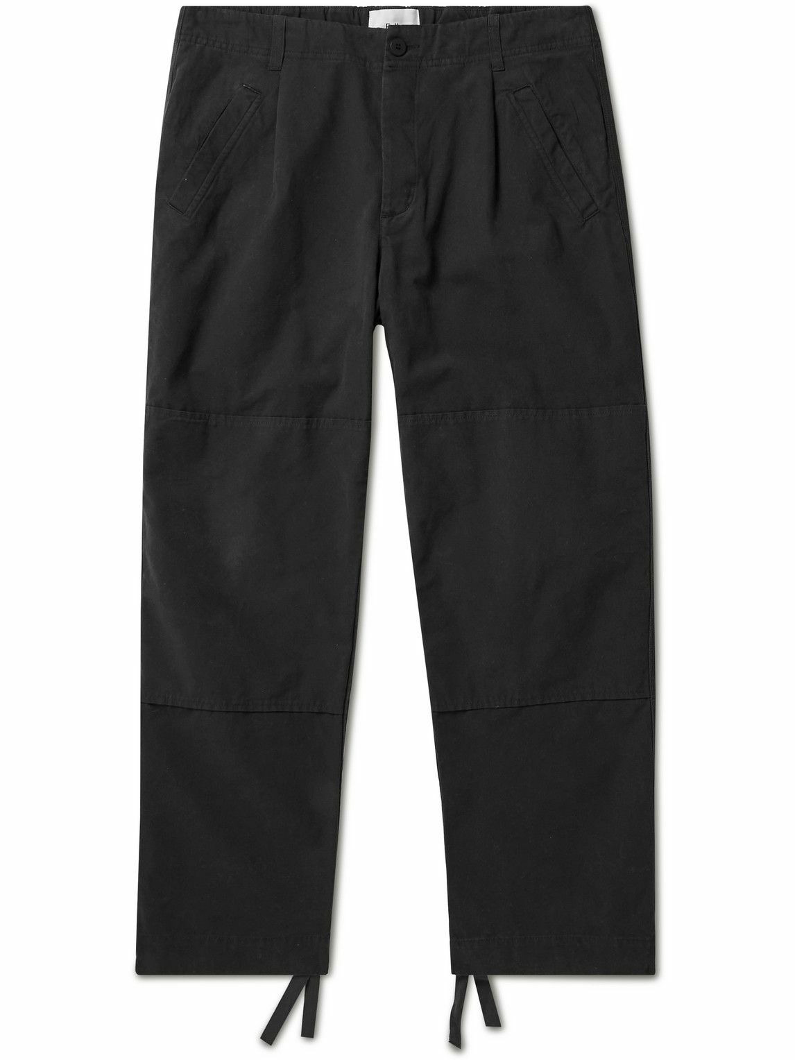 Folk - Assembly Brushed Cotton-Twill Trousers - Black Folk