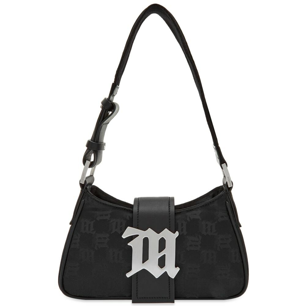 MISBHV Women's Jacquard Monogram Mini Shoulder Bag in Black MISBHV